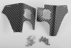 Rear Diamond Plates Corner Set for Tamiya CC01 Wrangler (Black)