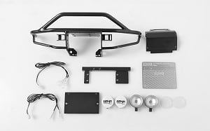 Rough Stuff Metal Front Bumper for RC4WD Trail Finder 2 (Hella and IPF Round Lights)