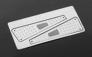 Metal Front Side Hood Diamond Plates for 1/18 Gelande D90