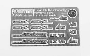 Metal Emblems for Toyota Killerbody LC70