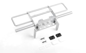 Oxer Steel Front Winch Bumper w/ IPF Lights for Vanquish VS4-10 Origin Body (Silver)