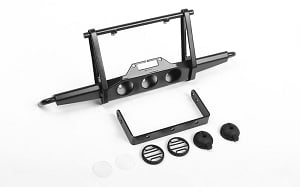 Shirya Front Winch Bumper w/ Lights for Vanquish VS4-10 Origin Body (Black)
