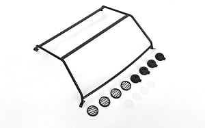 Exterior Steel Roll Cage w/ Lights for Vanquish VS4-10 Origin Halfcab Body (Black)