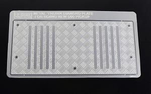 Steel Diamond Tailgate Plate for RC4WD Gelande II 2015 Land Rover Defender D90 (Pick-Up)