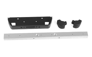 Classic Front Winch Bumper for RC4WD Gelande II 2015 Land Rover Defender D90 (Silver)