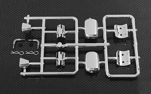RC4WD Chevrolet Blazer and K10 Chrome Mirror and Rear Taillight Parts Assembly