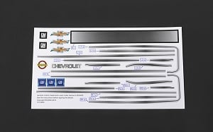 RC4WD Chevrolet Blazer Decal Sheet Set for Chevy Blazer Body