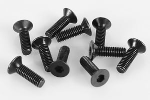 Steel Flat Head Cap Screws M3 x 10mm (10)