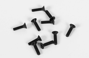 Steel Flat Head Socket Cap Screw M2 x 8mm (10)