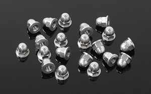 M3 Flanged Acorn Nuts (Silver)