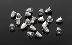 M2 Flanged Acorn Nuts (Silver)