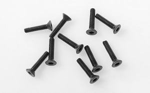 Steel Flat Head Socket Cap Screws M2 x 10mm (Black)